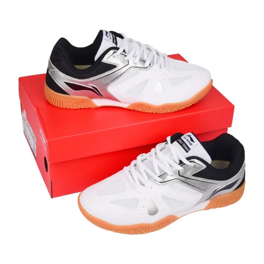 Giày bóng bàn Lining chính hãng APTP003-3 mẫu mới dành cho nam màu trắng đen