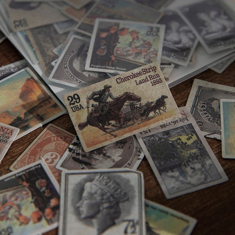 Bộ 40 Miếng Dán Ghi Nhớ Phong Cách Retro