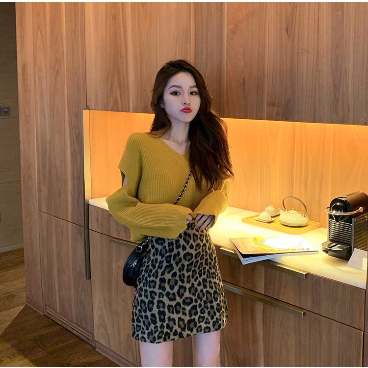 Chân Váy Ngắn Lưng Cao In Họa Tiết Da Báo Kiểu Retro Hàn Quốc Cá Tính | BigBuy360 - bigbuy360.vn