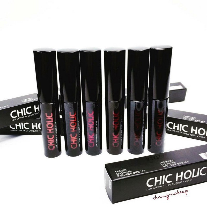 Son kem lì Chic Holic Long Lasting Fix Lip Lacquer 4.5ml (#3 Angel Rose)