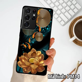 Ốp điện thoại Samsung S21/S21 PLUS/S21 ULTRA chất liệu KÍNH tráng gương in hình hoa sen phong thủy ,ốp lưng bền đẹp