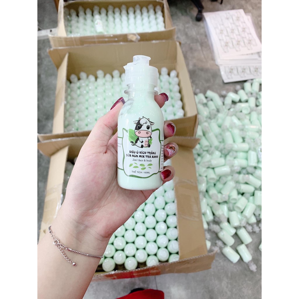 Ủ Sữa Non Kích Trắng Face & Body (mix Trà Xanh) - Hàng Chính Hãng | BigBuy360 - bigbuy360.vn