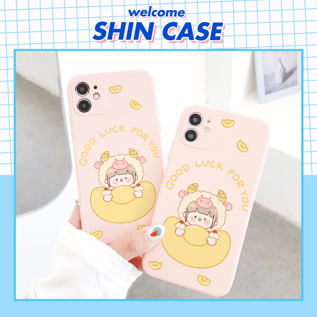 Ốp lưng iphone Bé đồng tiền cạnh vuông 5/5s/6/6plus/6s/6splus/7/7plus/8/8plus/x/xr/xs/11/12/pro/max/plus/promax | BigBuy360 - bigbuy360.vn