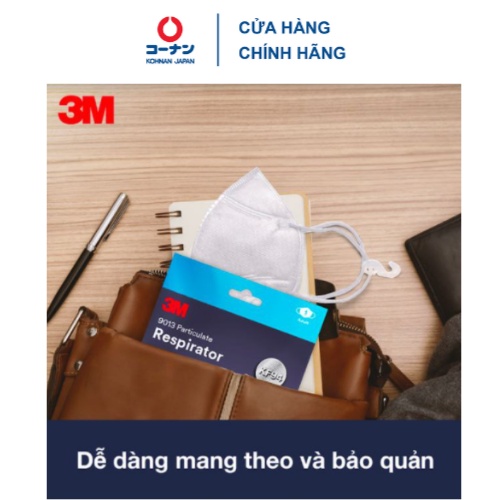 Khẩu trang 3M 9013 chính hãng đạt tiêu chuẩn KF94, ngăn ngừa bụi mịn