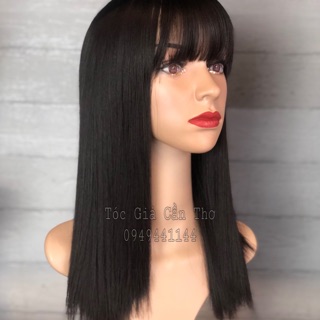 Tóc bộ thẳng 45cm nâu đen