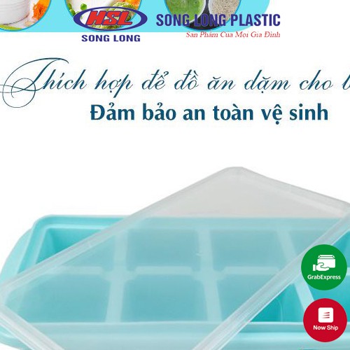 Khay trữ đồ ăn dặm cho bé Song Long Plastic 8 ngăn có nắp đậy - 2736