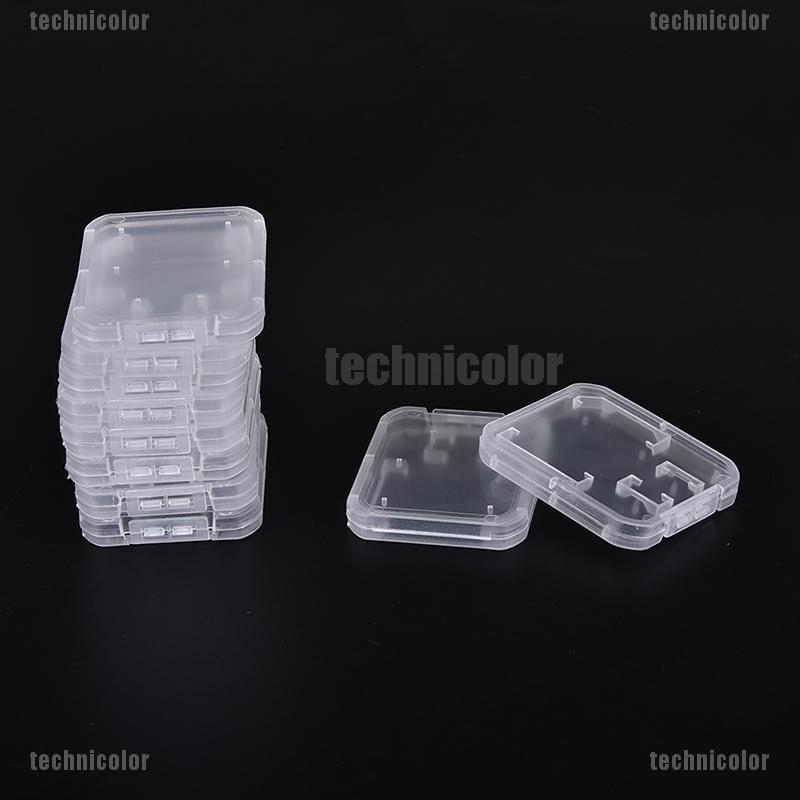 Set 10 Hộp Nhựa Trong Suốt Đựng Thẻ Nhớ SD SDHC SDXC