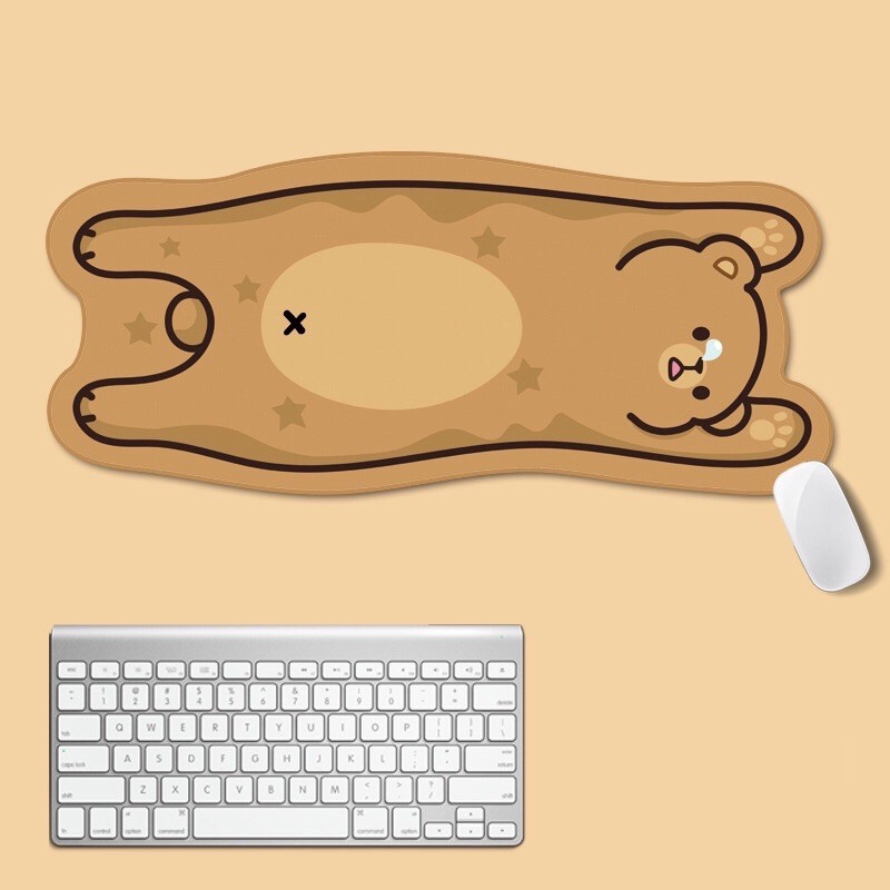 Tấm lót chuột, Bàn di chuột, Mousepad Mèo Gấu Dễ thương cute Size: 70x25x0.3cm và 25x25x0.3cm