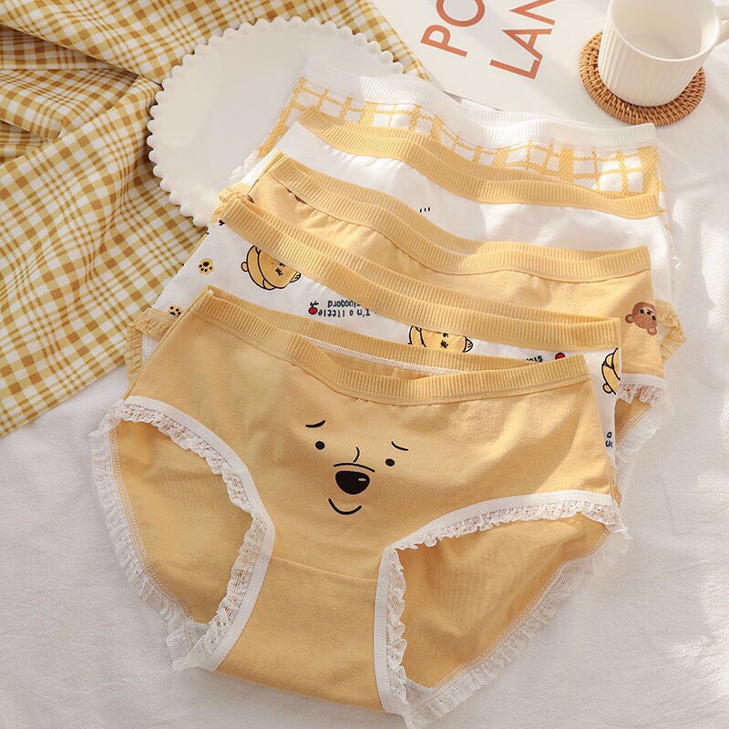 Combo 5 Quần Lót Gấu Chất Cotton Mềm Mại Kháng Khuẩn Siêu Cute