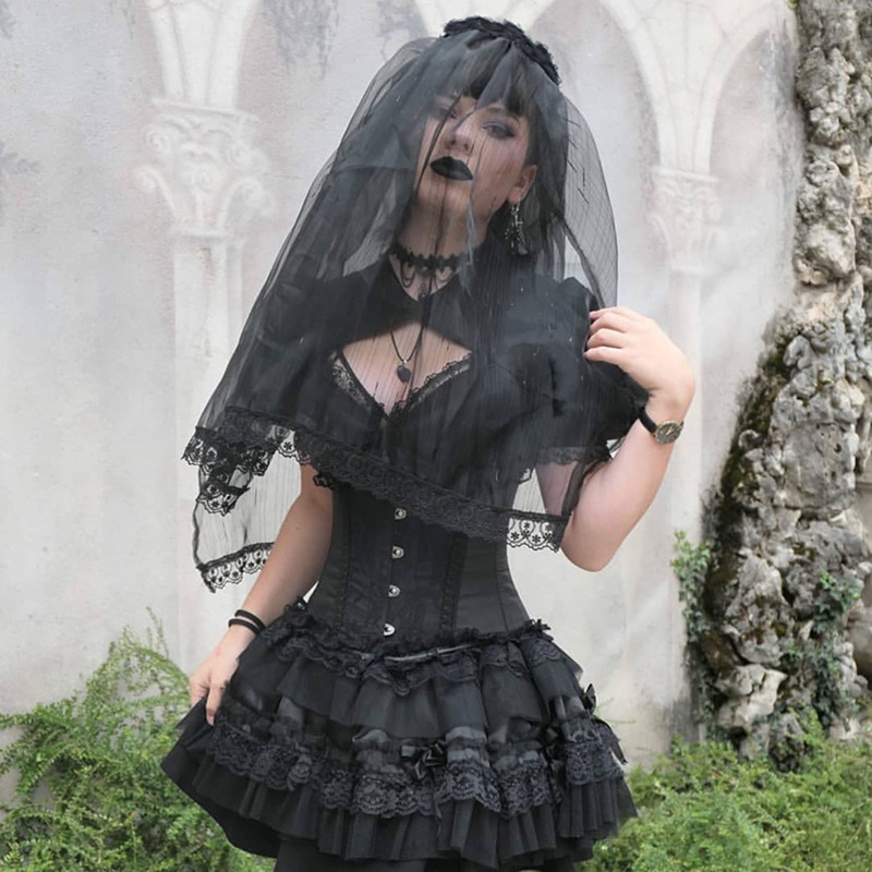 Phụ Kiện Cài Tóc Phối Lưới Vành Hoa Cho Cô Dâu Ngày Cưới