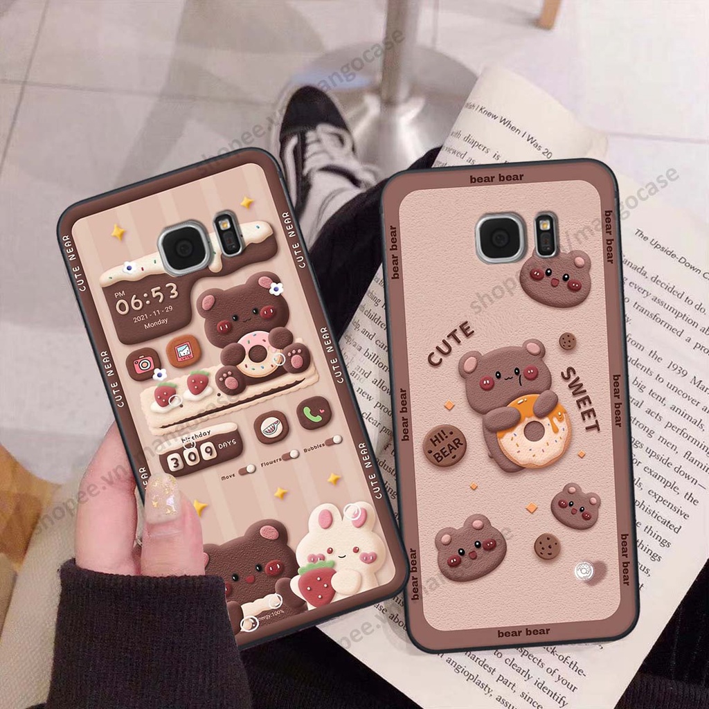 Ốp lưng Samsung S6 / S6 EDGE / S7 / S7 EDGE hình gấu, thỏ, đồng hồ cute dễ thương