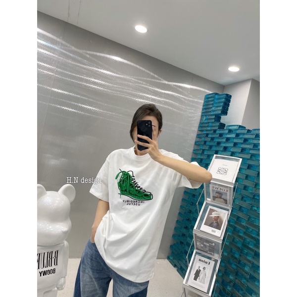 Áo thun nữ, Áo phông giày buộc dây form rộng hàng QC loại 1