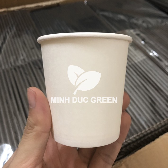 100 ly cốc giấy trắng size nhỏ uống nước 210ml - 7oz | Minh Đức Green