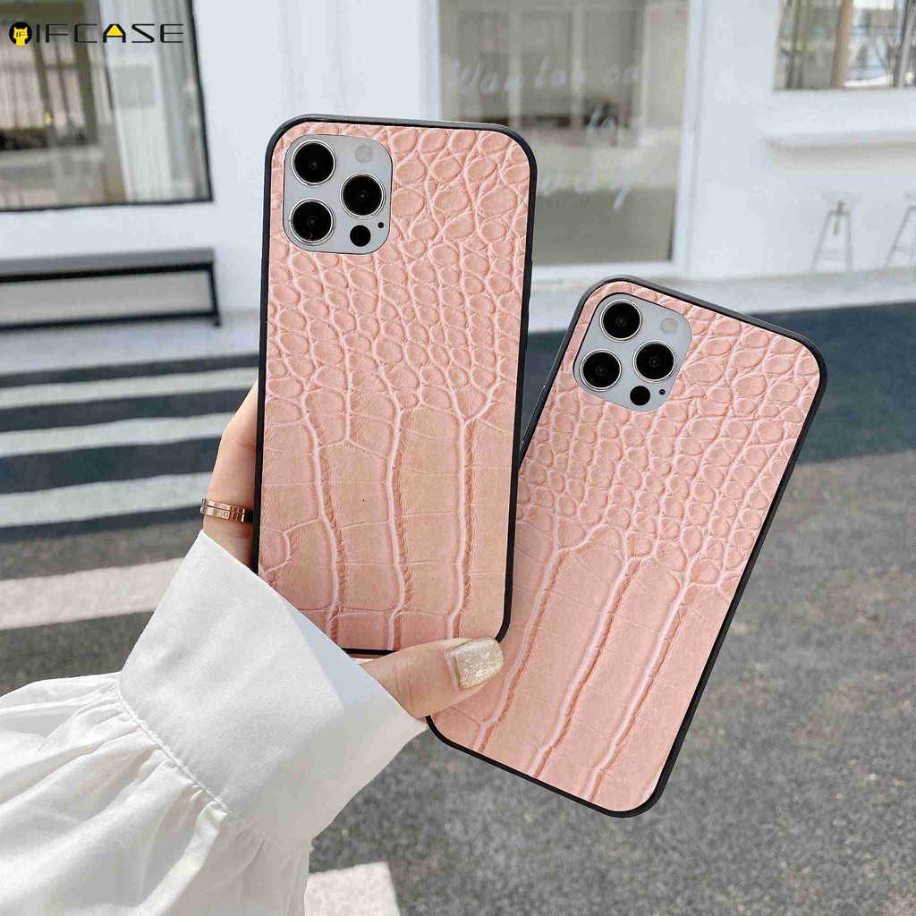 Samsung Galaxy A9 A6 A6+ A5 J8 J6 J6+ Plus 2018 J7 Pro 2017 J2 Grand Prime A40 Note 10 Lite 9 Phone Case Pink Crocodile Pattern Business Simple Leather Casing Case Cover