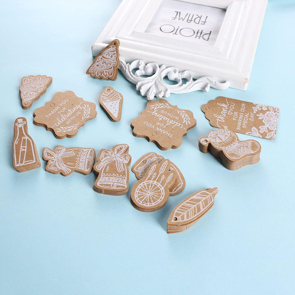 Bộ 25 Miếng Dán Trang Trí Túi Quà Giáng Sinh Bằng Giấy Kraft Hình Ngôi Sao &amp; Ông Già Noel