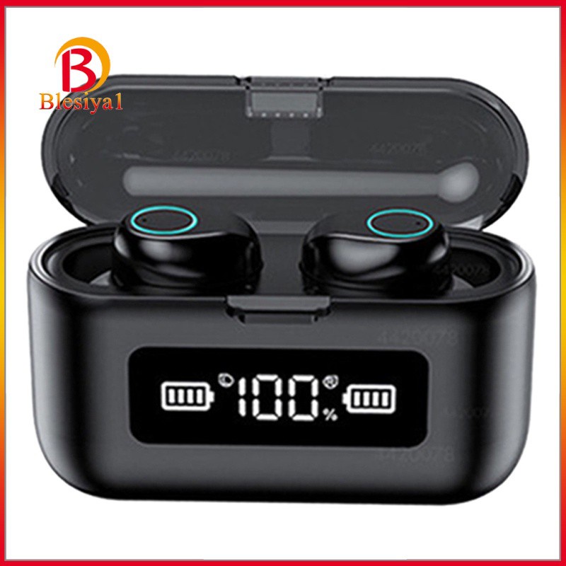 [BLESIYA1] Mini TWS  5.0 Headset Headphones HiFi Earphones+Charging Box Black