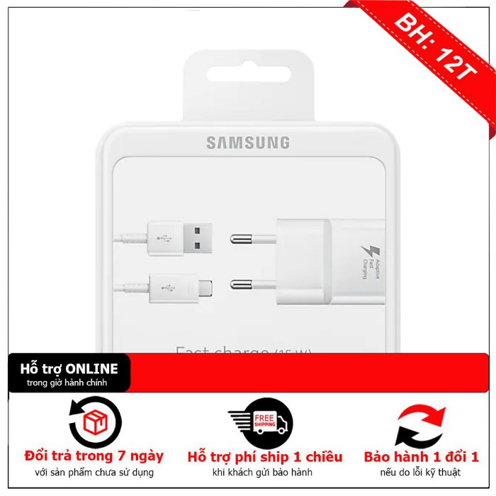 Bộ sạc nhanh samsung S7/ S7e chính hãng