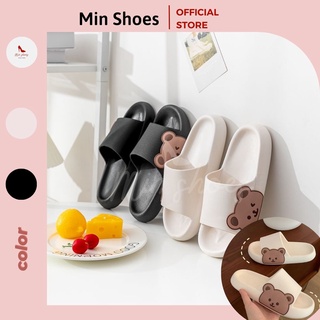 Dép ulzzang bánh mì quai ngang gấu Brown cute