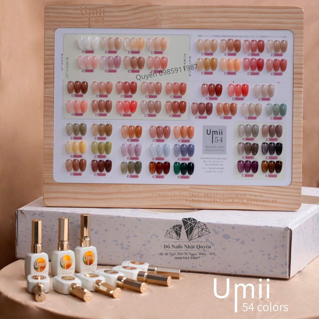 Sơn thạch umi 54m tone màu nhẹ nhàng thanh lịch - Đồ nails Nhật Quyên