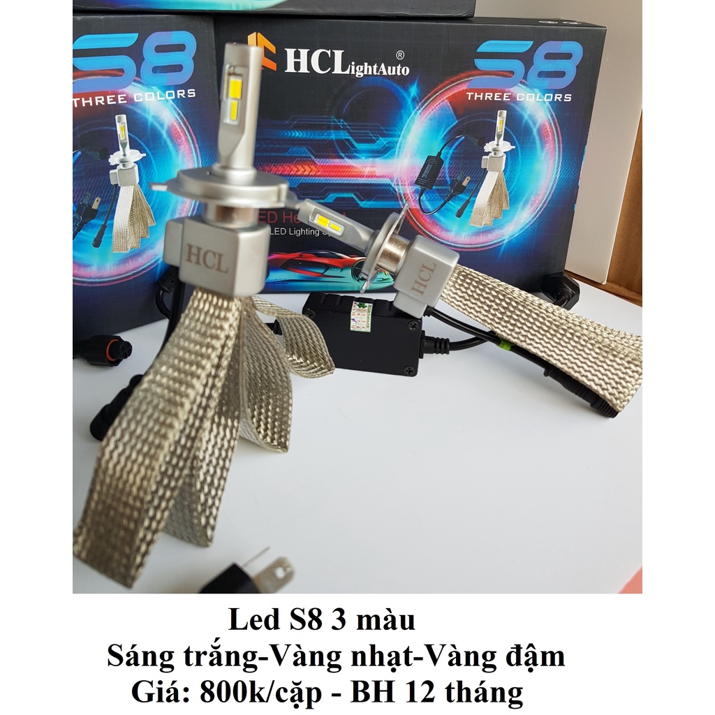 Đèn led S8 3 chế độ màu siêu sáng siêu bền