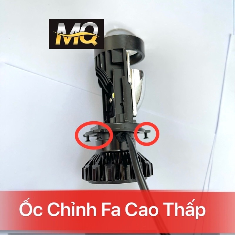 Đèn Pha LED Bi Cầu Mini H4 T2 Lắp Ô tô Xe máy siêu sáng