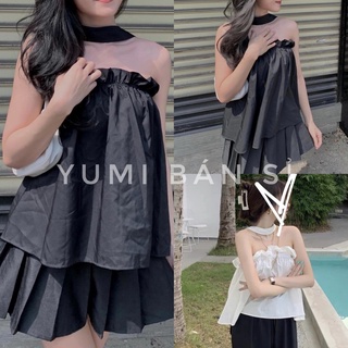 Áo Babydoll Kiểu Choàng Cổ Chất Voan Bồng Siêu Đáng Yêu YUMI BÁN SỈ A31