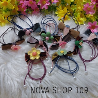 Set 10 dây cột tóc hoa cúc hàn quốc nhiều màu xinh xắn cho bé và mẹ