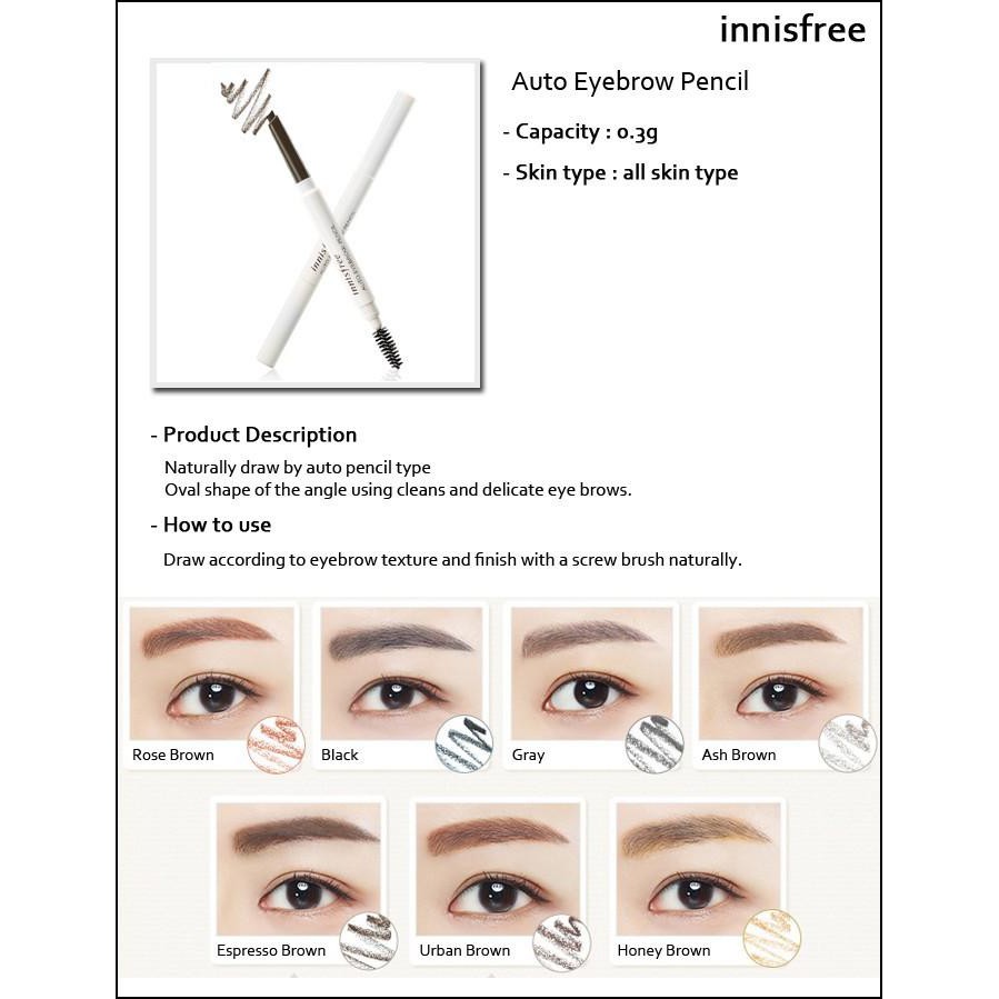 🦊Chì kẻ mày INNISFREE Auto Eyebrow Pencil Hàn Quốc🦊 | BigBuy360 - bigbuy360.vn
