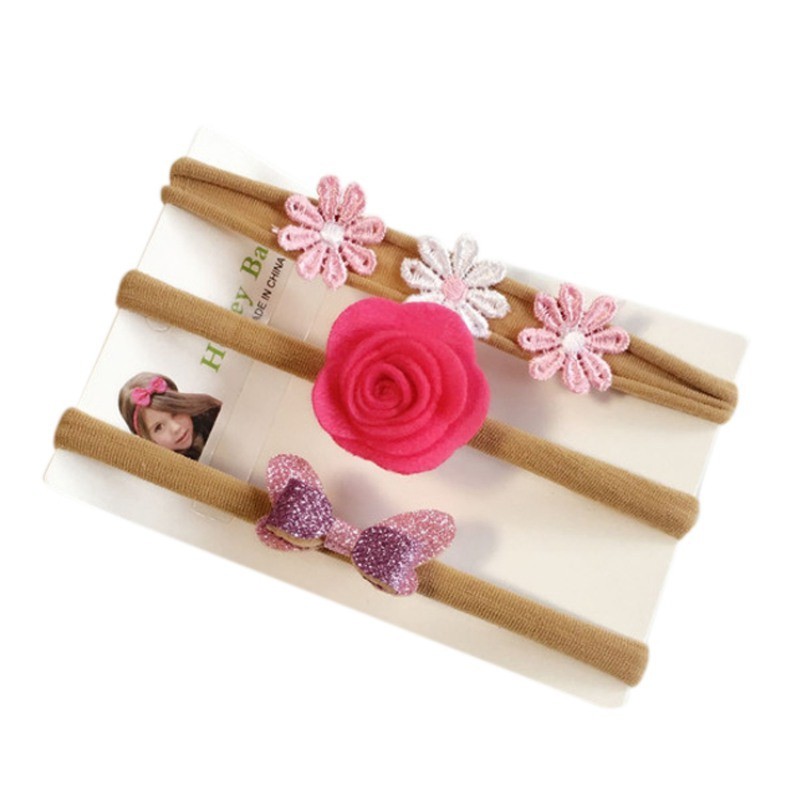 Set 3 Băng Đô Hoa Dễ Thương Cho Bé Gái