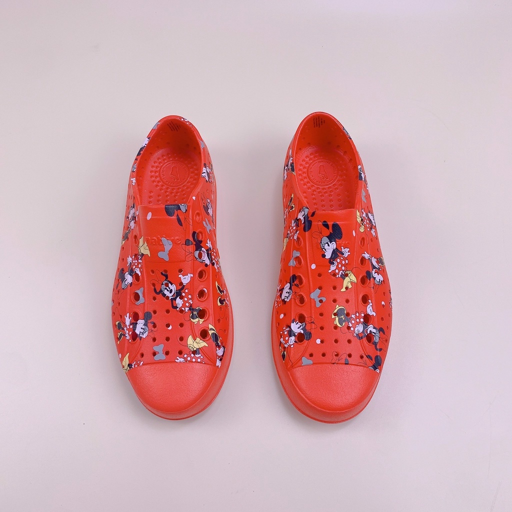 Giày Native đỏ Minnie in tràn BG