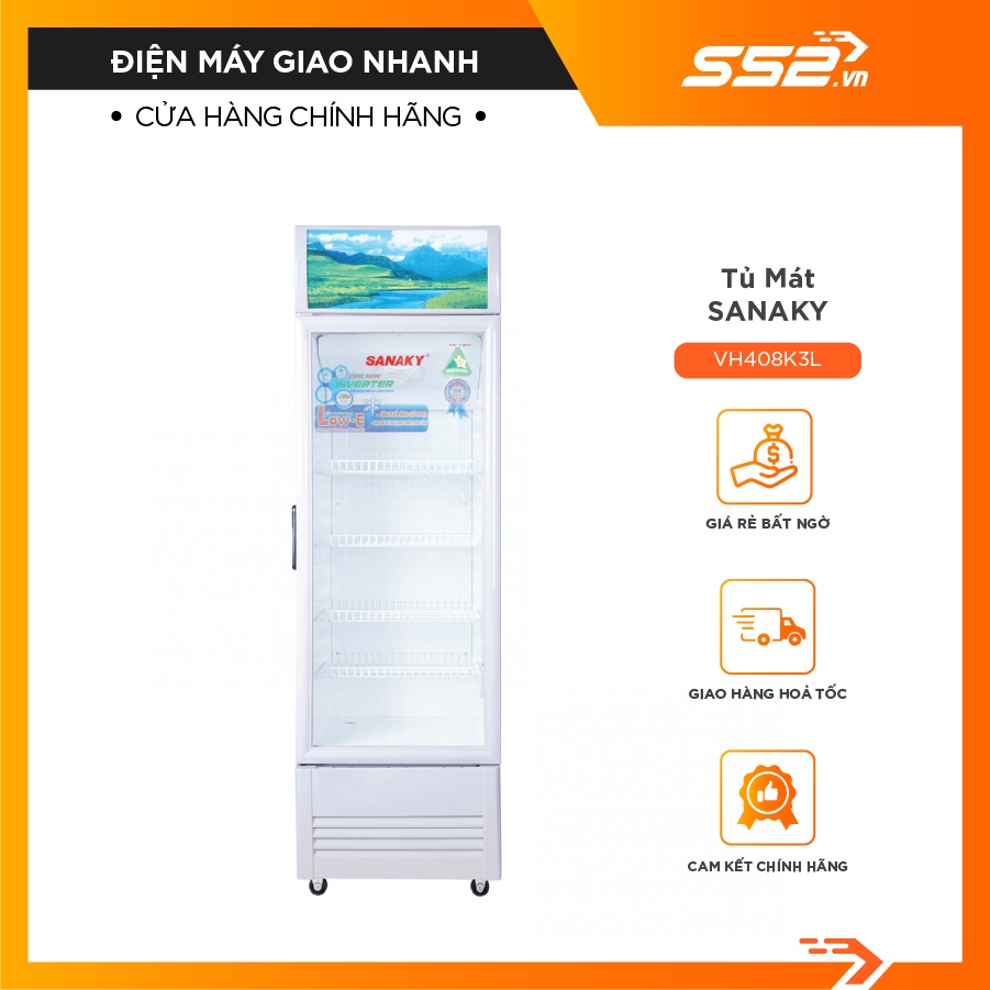 Tủ Mát Sanaky VH408K3L - Bảo Hành Chính Hãng