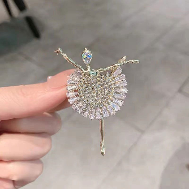 Trâm Cài Áo Hình Cô Gái Múa Ba Lê Thời Trang Cá Tính ghim bấm giấy súng bắn ghim go