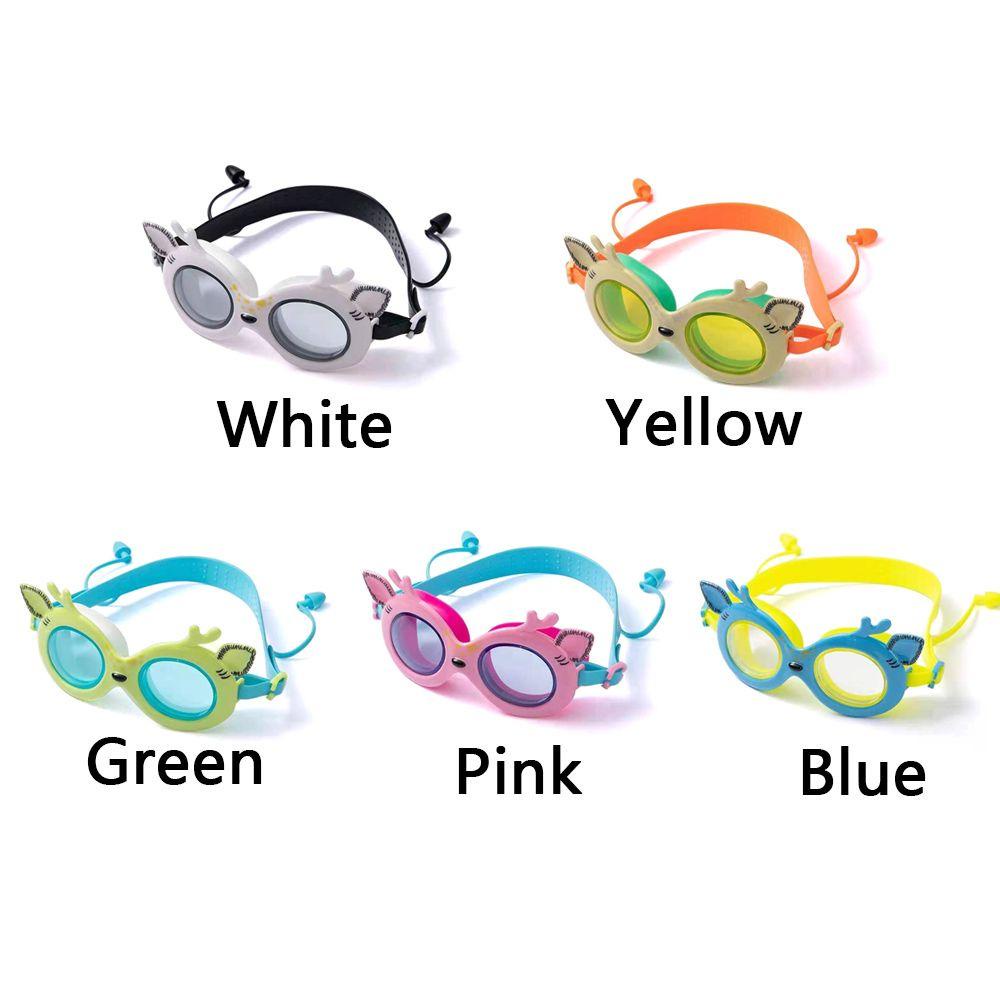 Kính Bơi Gắn Nút Bịt Tai Chống Sương Mù Họa Tiết Hoạt Hình Dễ Thương Có Thể
