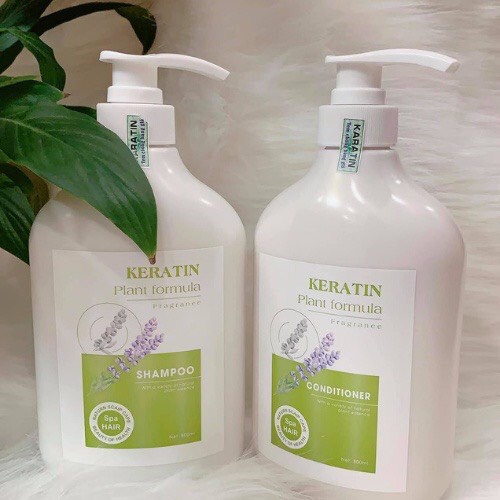 Cặp Dầu Gội Xả Keratin Hoa Oải Hương | Phục hồi Tóc Khô Xơ, Ngăn Rụng Tóc.