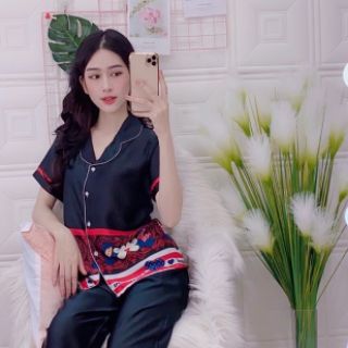 ĐỒ BỘ LỤA SATIN CHÂN MICKEY