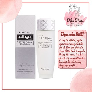 Nước hoa hồng làm sạch da 3W Clinic Collagen White 150ml