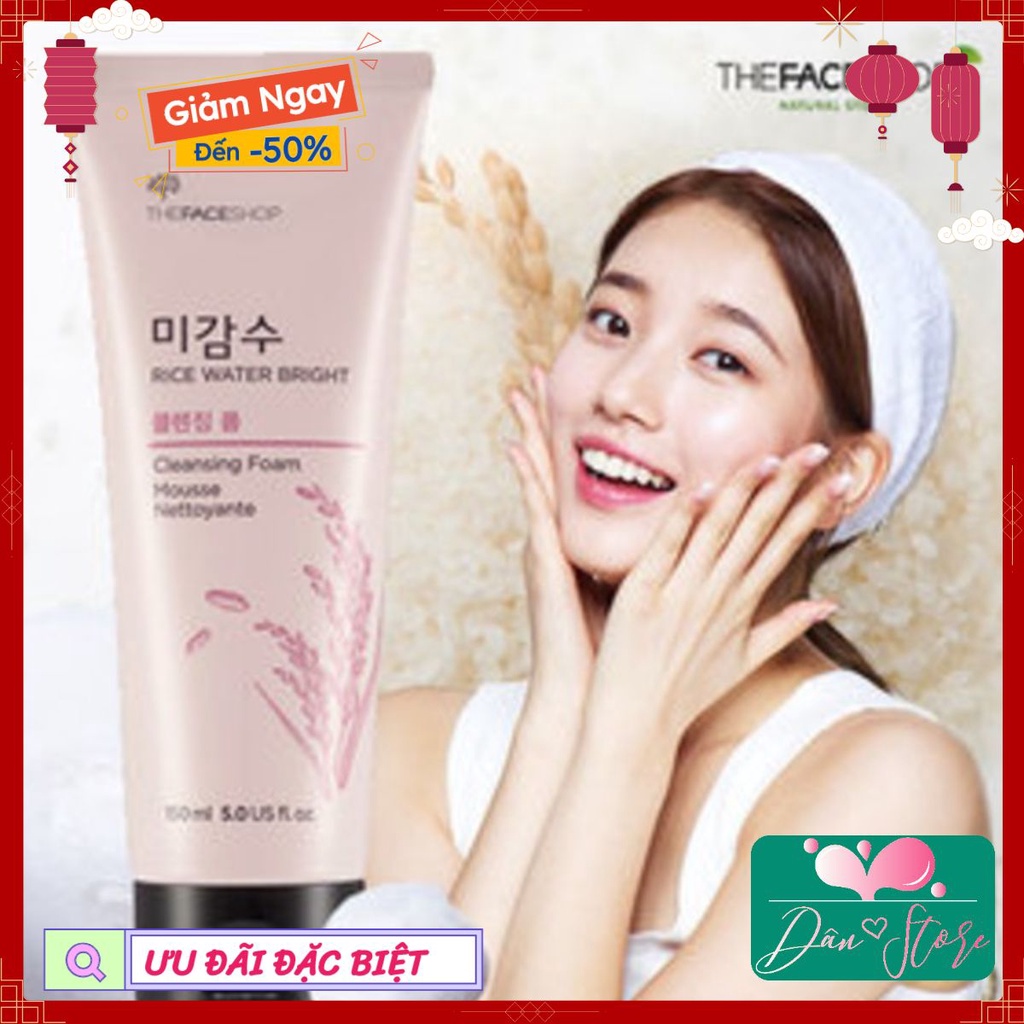 Sửa Rửa Mặt Gạo - Rice Water Bright Cleansing Foam The Face Shop