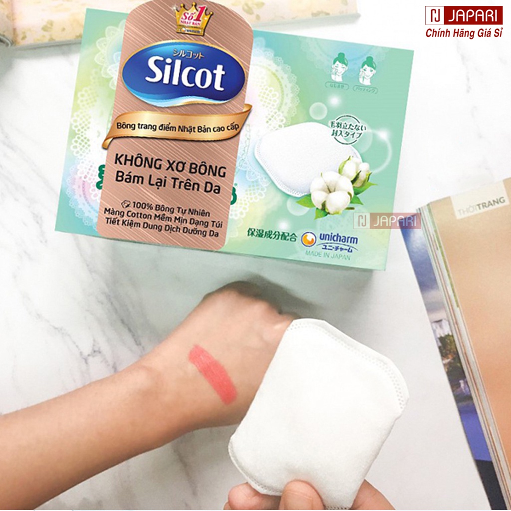 Bông Tẩy Trang 222 Miếng Cotton Pads, Silcot, Ipek CHÍNH HÃNG Và Bông Tẩy Trang Garnier Dập Nổi Làm Sạch Da Japari