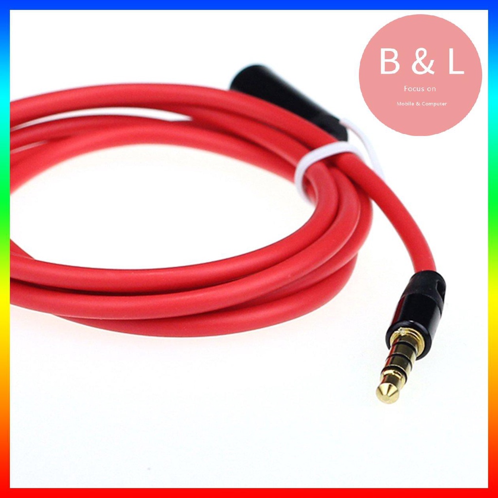 [BL]4FT 3.5mm 4-Pole AUX Extension Cable Stereo Audio Headphone Male to Female
