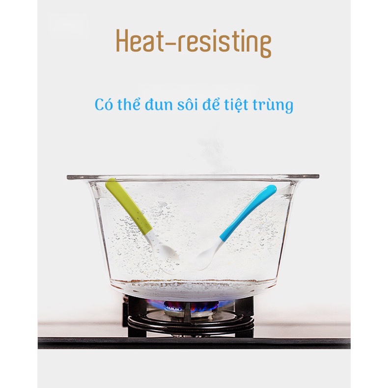 [Mẹ&amp;Bé] SET 2 THÌA ĂN DẶM CHO BÉ SƠ SINH VS TRẺ NHỎ.