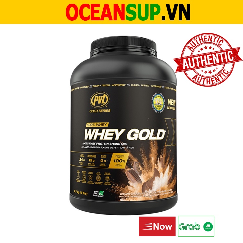 PVL Whey Gold - Protein 100% Nguồn BÒ ĂN CỎ Hộp 6LBS - 71 Servings