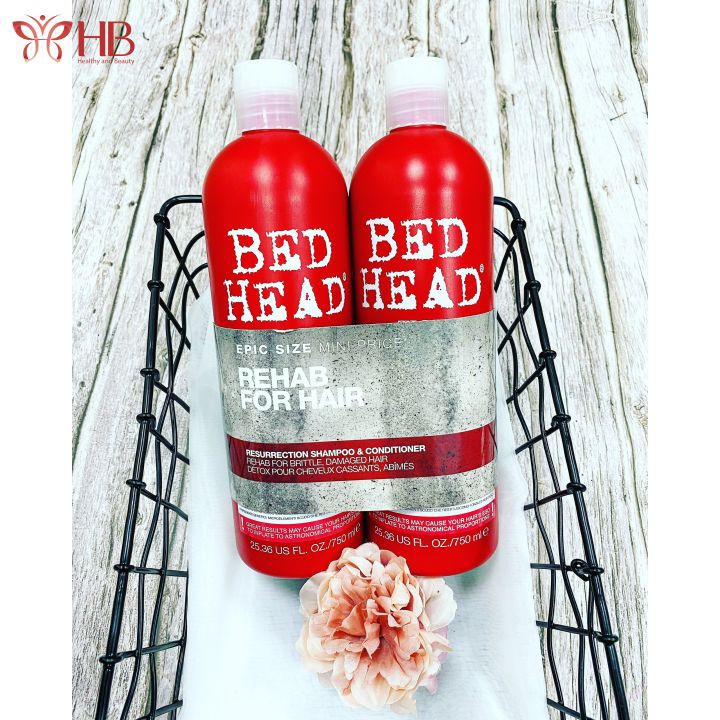 [2 Chai]Cặp Dầu Gội Xả Phục Hồi Tóc Hư Tổn Tigi Bed Head Reha Twin - Màu Đỏ, Xanh Dương, Tím