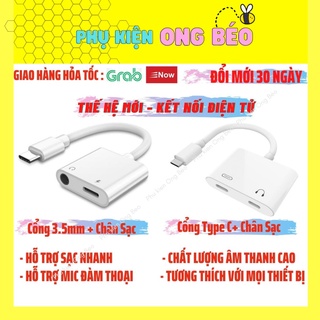 Jack chuyển đổi typeC, Đầu chia vừa sạc vừa đeo tai nghe, sạc nhanh PD - phukien_ongbeo