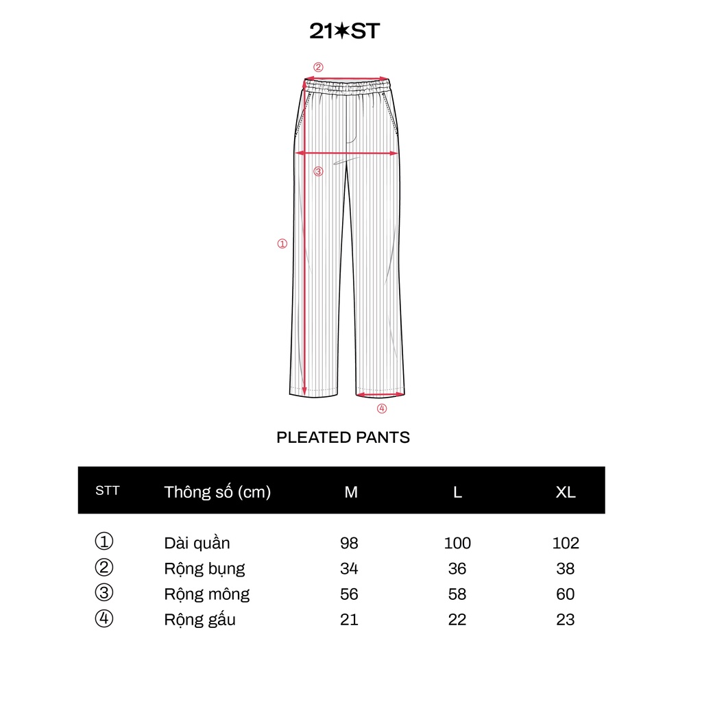 Quần thun xếp li 21ST URBAN Comfy Pleated Pants
