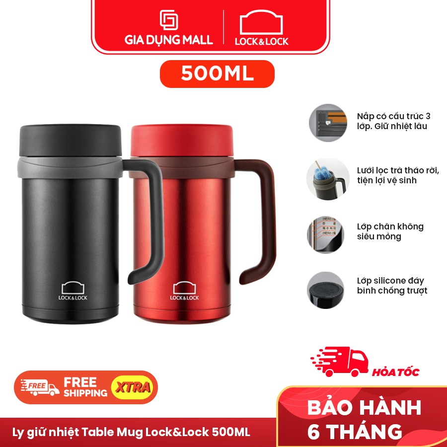 Ly Giữ Nhiệt Basic Table Mug Lock&Lock LHC4026 (500ml) -HÀNG CHÍNH HÃNG