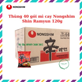 Thùng 40 gói mì Shin Nongshim Ramyun 120g_Hàng nhập khẩu