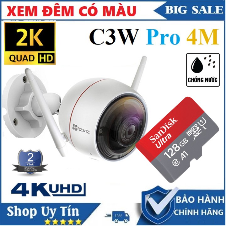 Camera Wifi Ezviz Ngoài Trời-Camera Độ Phân Giải 4.0 MPX-Ban Đêm Có Màu-Bảo Hành 5 Năm [ Phương Thu Official ] | BigBuy360 - bigbuy360.vn