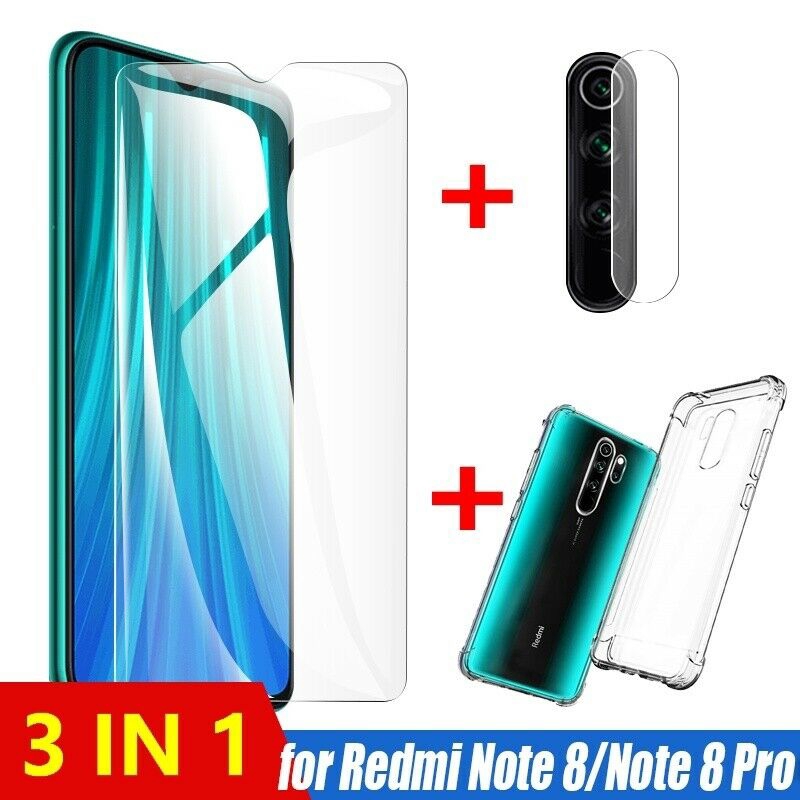 Kính Cường Lực 3 Trong 1 Bảo Vệ Màn Hình Cho Xiaomi Redmi Note 8t 7 8 Pro 9h