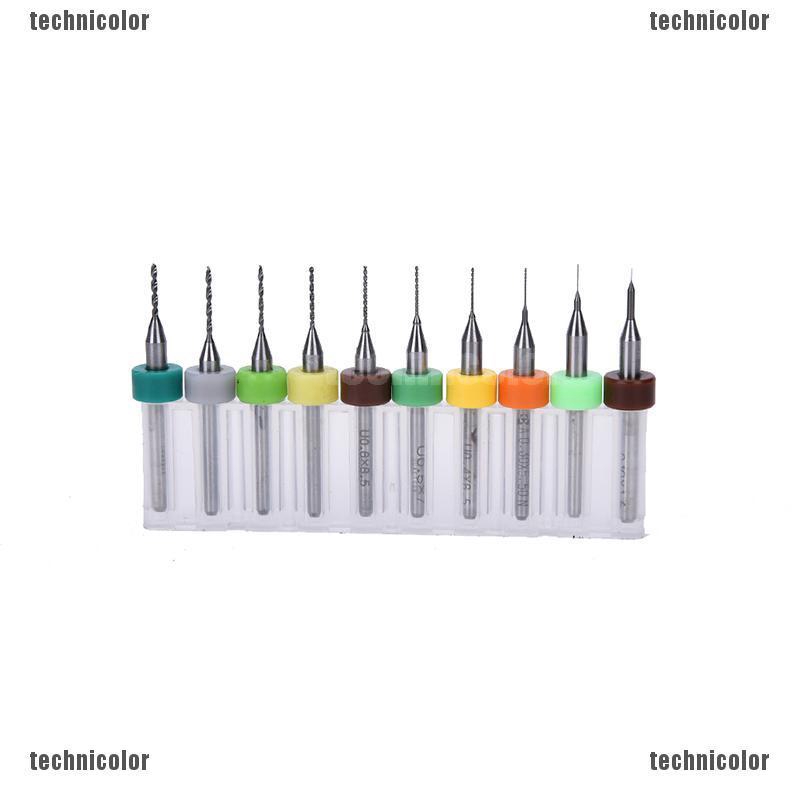 Set 10 Mũi Khoan PCB Kích Thước 0.1mm-1.0mm Chuyên Dụng