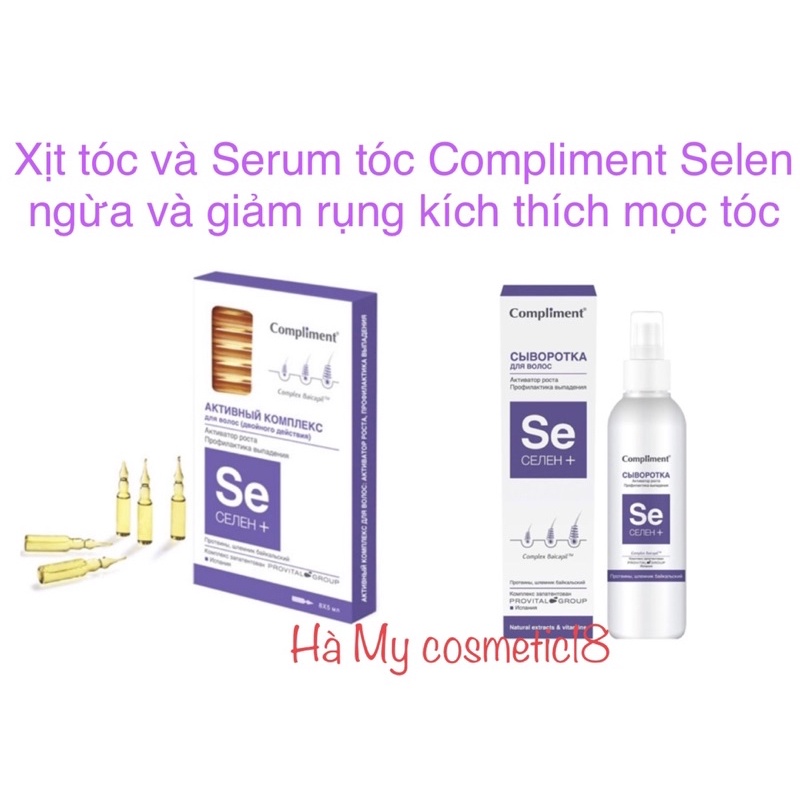 Xịt tóc &amp; Serum tóc kích thích mọc tóc Compliment Selen